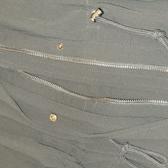 H&M NWT 3 Quarter Length Utility Hooded Black Jacket - Picture 8 of 16